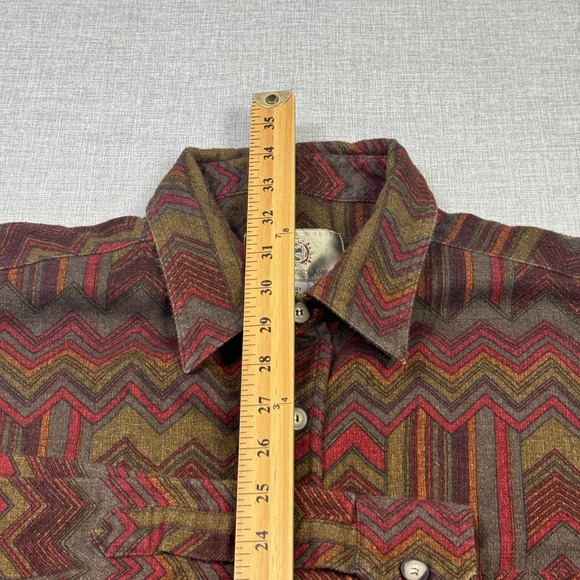 The Territory Ahead Southwestern Flannel Shirt Mens XL Brown Long Sleeve Button - Picture 4 of 9